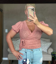 Load image into Gallery viewer, BLUSH TO MY CHEEKS FRONT TIE TOP - THAW Boutique