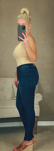 DARK BLUE HIGH WAIST SKINNY JEAN | JUDY BLUE - THAW Boutique 