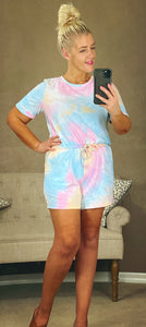 COTTON CANDY TIE DYE ROMPER - THAW Boutique 