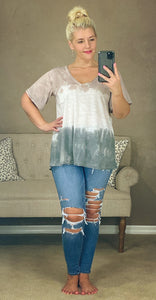 MOCHA JAVA TIE DYE TOP - THAW Boutique 