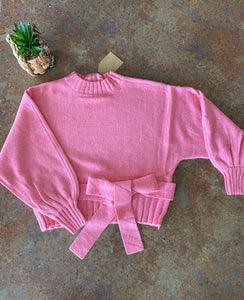 PINK WAIST BELT SWEATER - THAW Boutique 