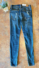 Load image into Gallery viewer, MID-RISE DISTRESSED DARK WASH SKINNY JEANS | JUDY BLUE - THAW Boutique 
