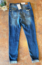 Load image into Gallery viewer, LEOPARD DETAIL MID RISE SKINNY JEANS | JUDY BLUE - THAW Boutique 
