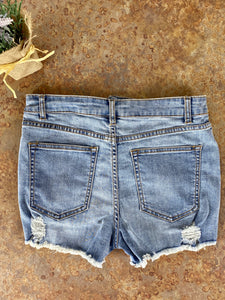 FUNDAY LIGHT BLUE BUTTON FLY SHORT - THAW Boutique 