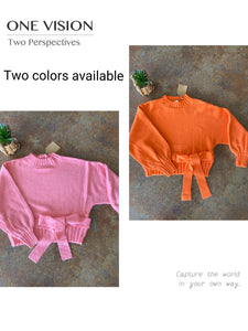 ORANGE WAIST BELT SWEATER - THAW Boutique 