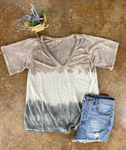 MOCHA JAVA TIE DYE TOP - THAW Boutique 