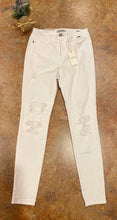 Load image into Gallery viewer, LACE DETAIL WHITE HIGH WAIST SKINNY JEANS | JUDY BLUE - THAW Boutique 
