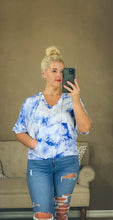 Load image into Gallery viewer, HAPPY BLUE TIE DYE W/ HOOD - THAW Boutique 
