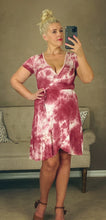 Load image into Gallery viewer, MAUVE TIE DYE WRAP DRESS - THAW Boutique 
