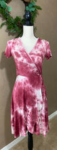 Load image into Gallery viewer, MAUVE TIE DYE WRAP DRESS - THAW Boutique 
