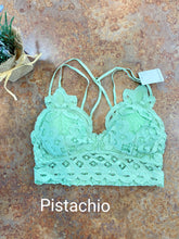 Load image into Gallery viewer, FLOWER LACE BRALETTE | PISTACHIO - THAW Boutique 
