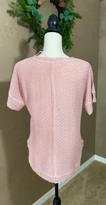 LOVE MY BLUSH KNIT TOP - THAW Boutique 